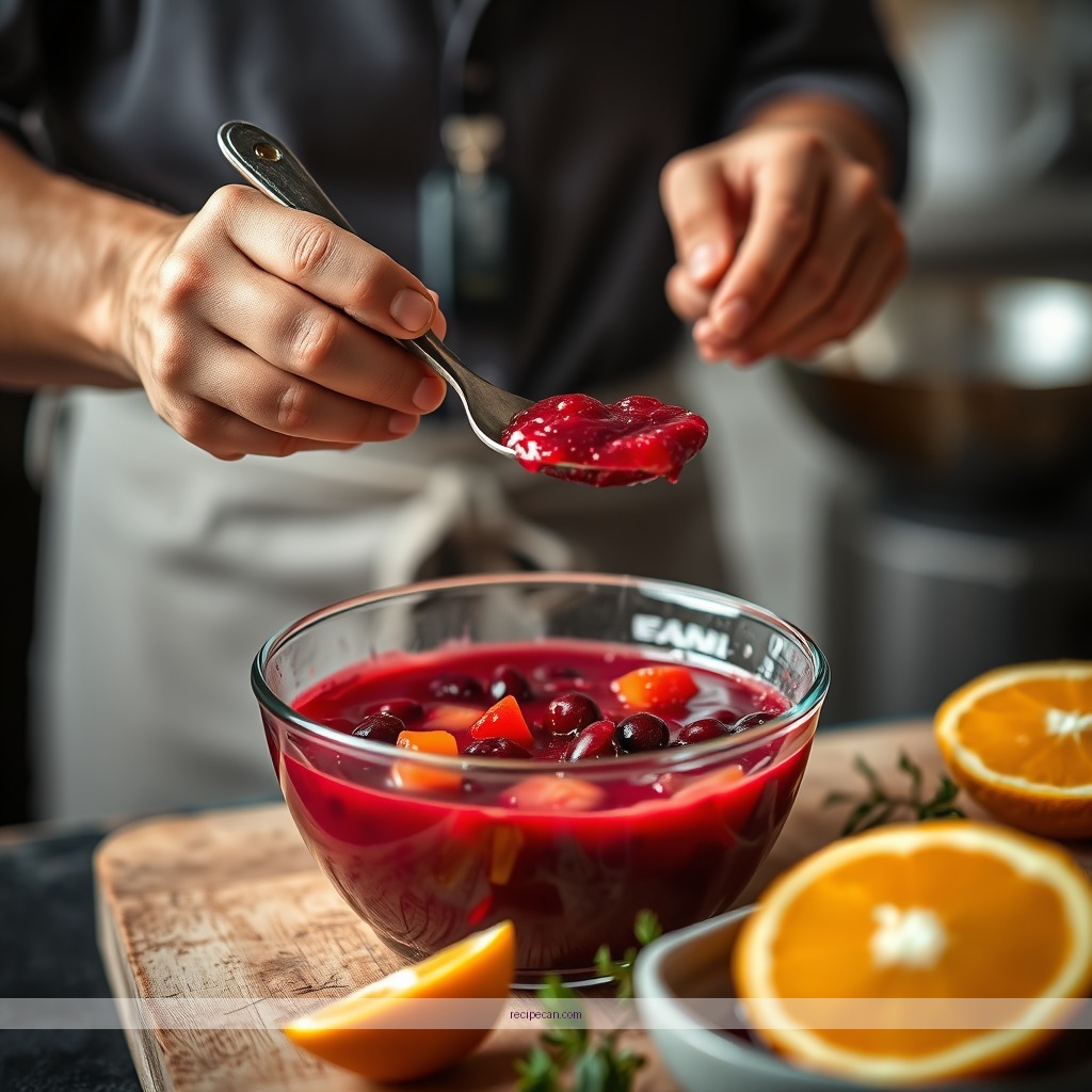 Instructions - cranberry with orange juice sauce recipe