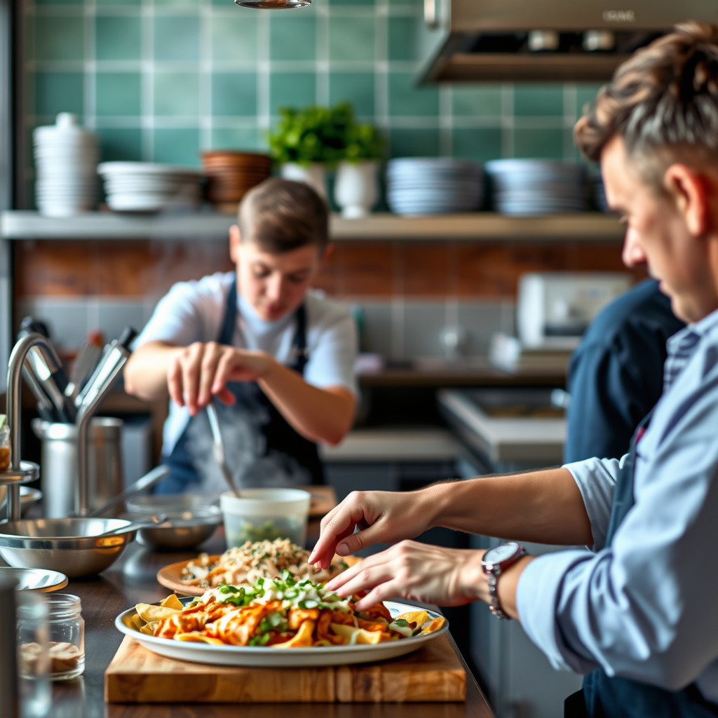 Instructions - recipe for chicken nachos