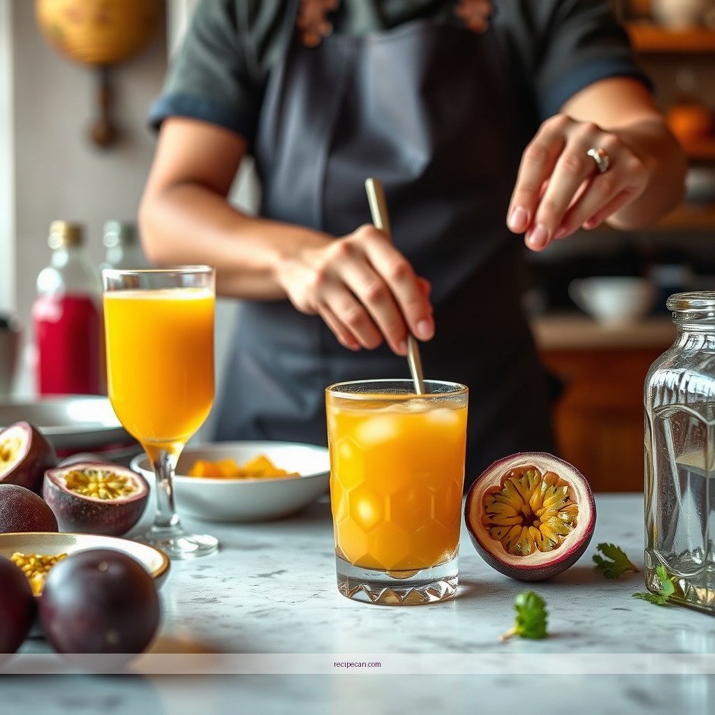 Instructions - recipe of passion fruit juice