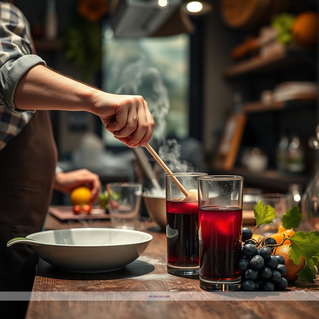 Instructions - recipe of grape juice