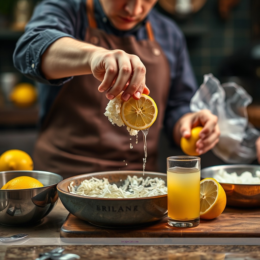 Instructions - recipe with lemon juice