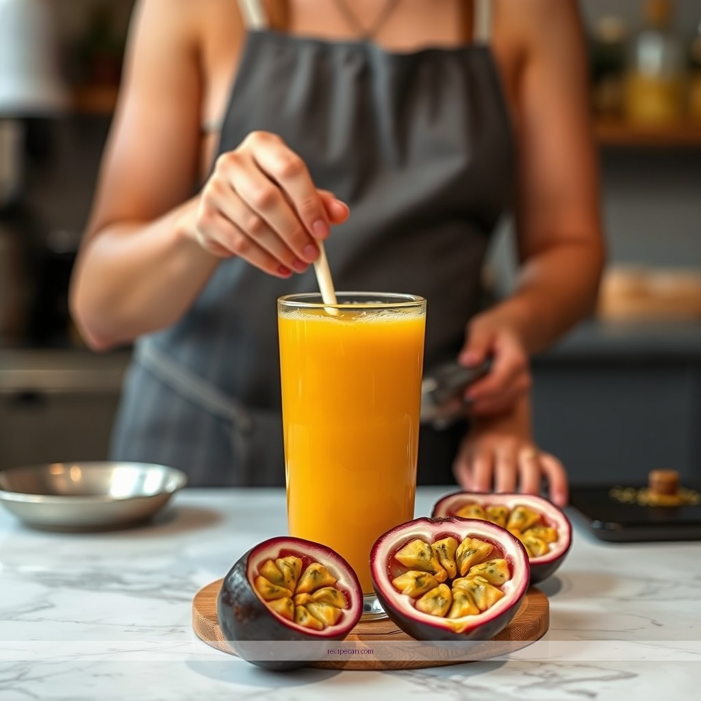 Instructions - recipe passion fruit juice