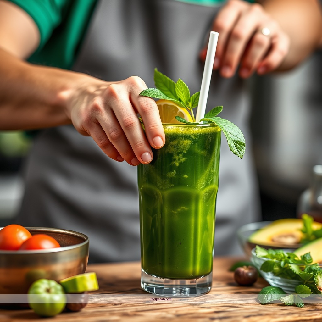 Instructions - green juice drink recipe