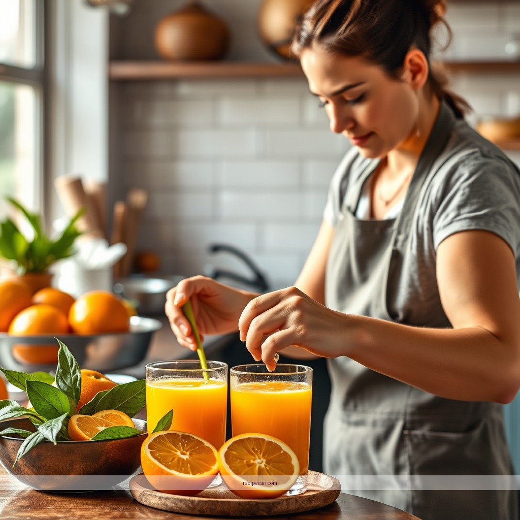 Instructions - how to make orange juice recipe