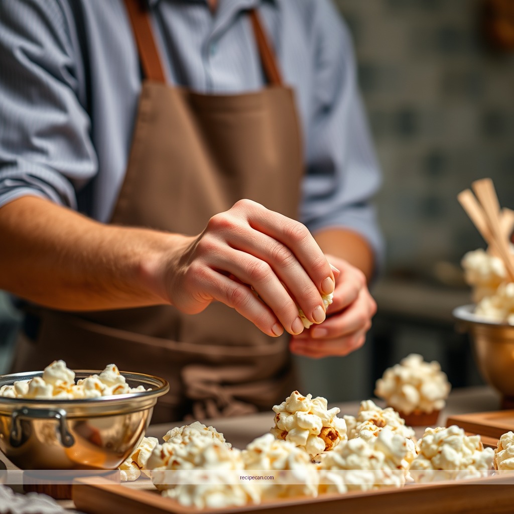 Instructions - recipe popcorn balls marshmallow