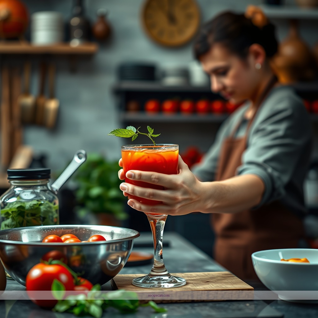 Instructions - recipe for tomato juice