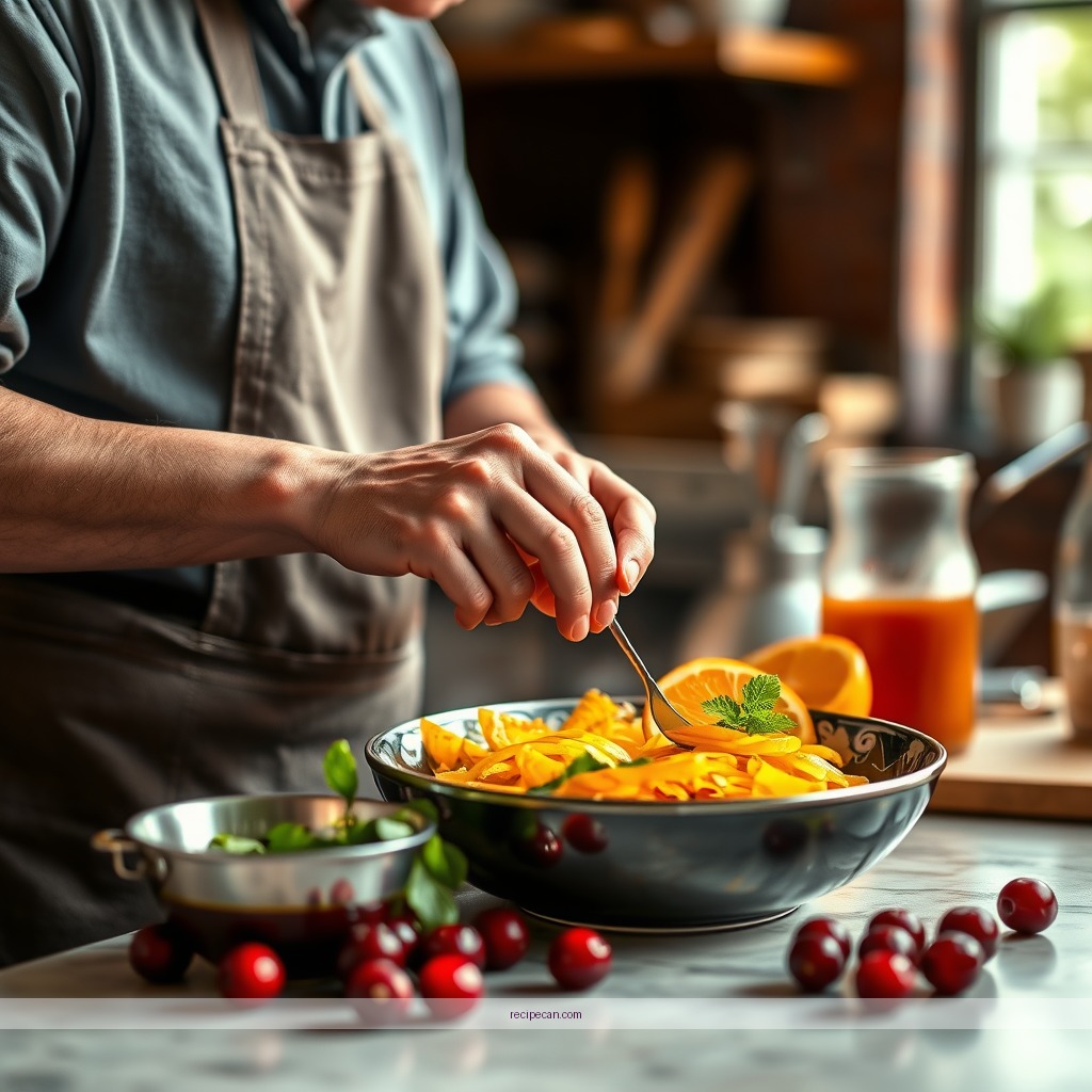 Instructions - cranberry recipe with orange juice