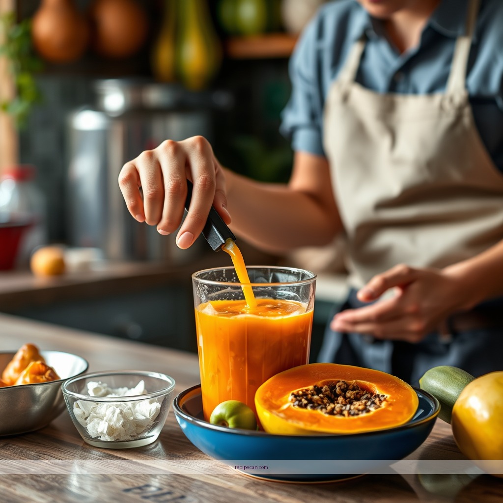 Instructions - juice papaya recipe