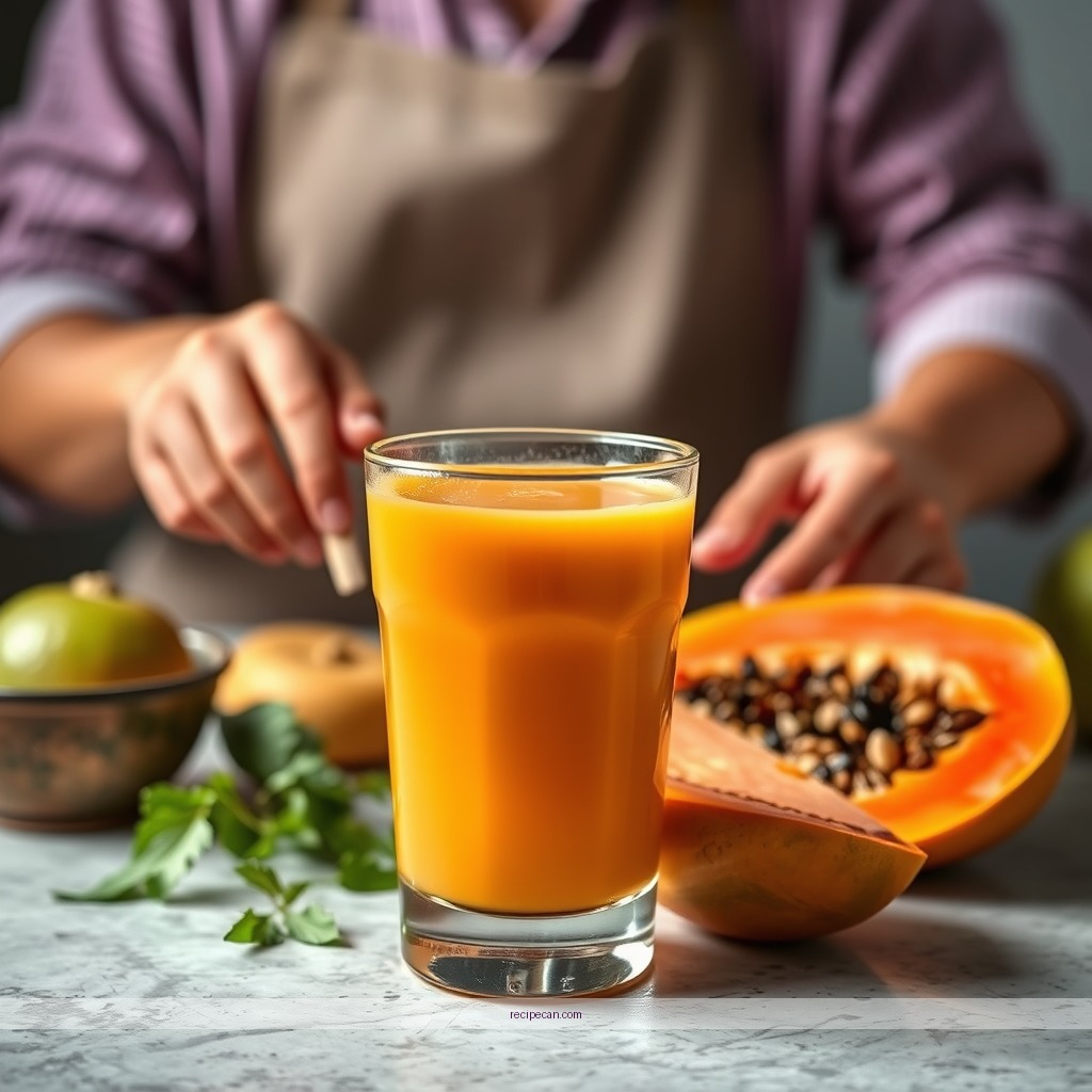 Instructions - recipe papaya juice