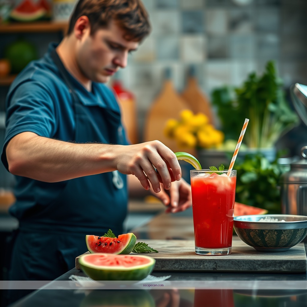 Instructions - recipe watermelon juice