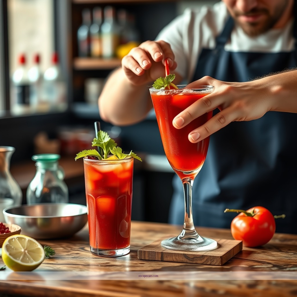 Instructions - bloody mary recipe with v8 juice