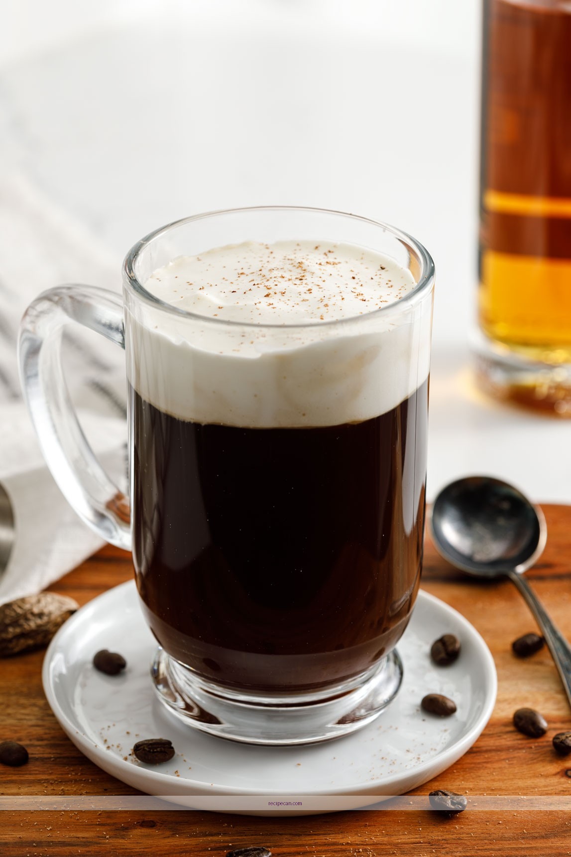 Irish Coffee Preparation Step-By-Step Coffee Glass Expert Crafting Irish Coffee - irish coffee drink recipe