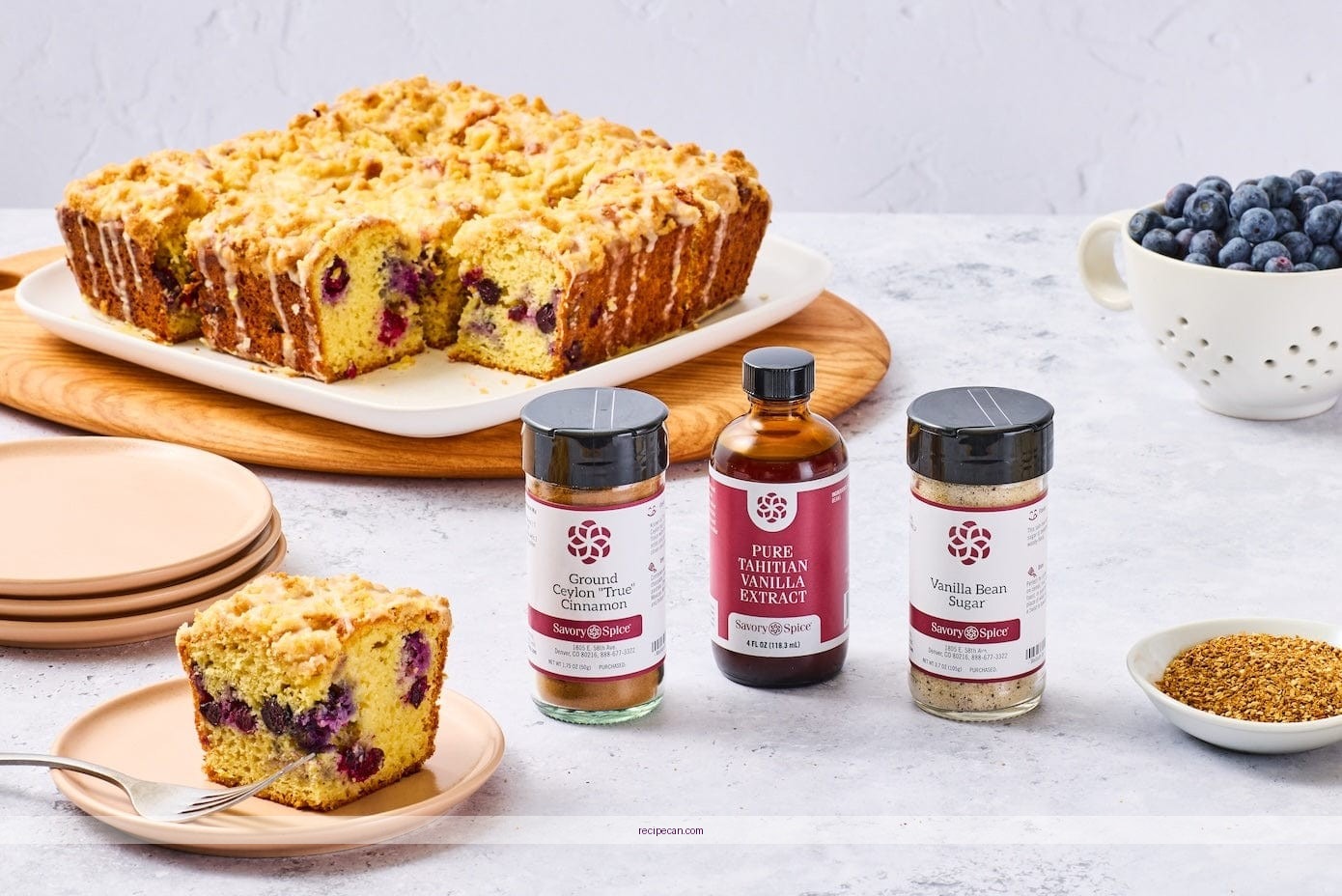 Lemon Blueberry Coffee Cake Slice Baking Dish Delicious Lemon Blueberry Coffee - lemon blueberry coffee cake recipe