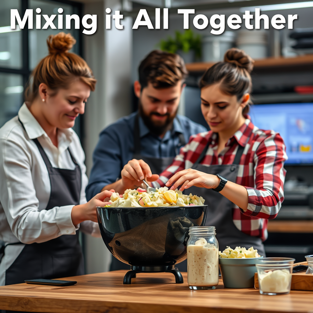 Mixing It All Together - recipe for potato salad with mayonnaise