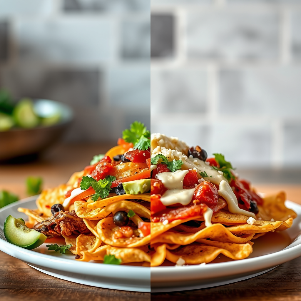 Oven vs. Microwave - vegetarian nachos recipe