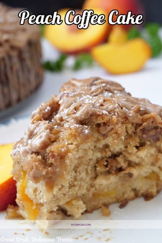 Peach Coffee Cake Baking Process Step-By-Step Ingredients Delicious Peach Coffee Cake - recipe peach coffee cake