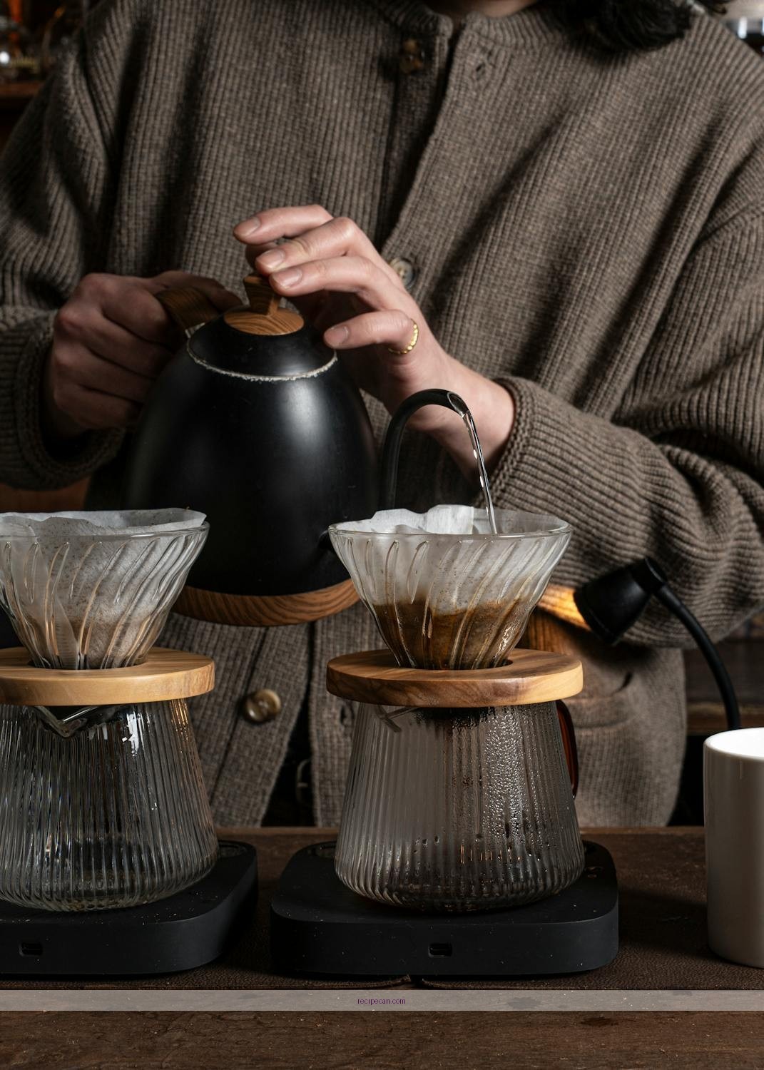 Pour Over Coffee Brewing Setup Coffee Beans Artisan Perfected Pour Over Coffee - recipe for pour over coffee