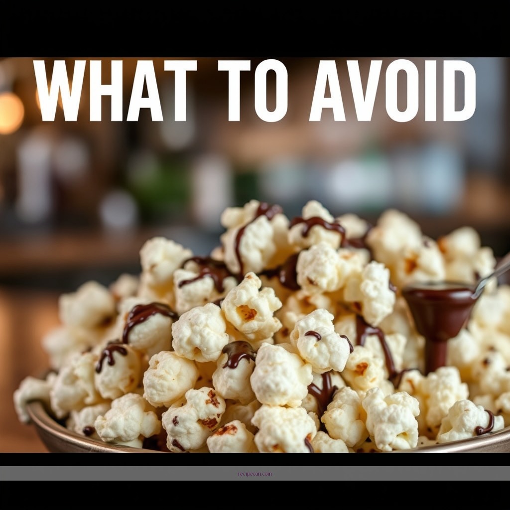 Precautions - chocolate drizzle popcorn recipe