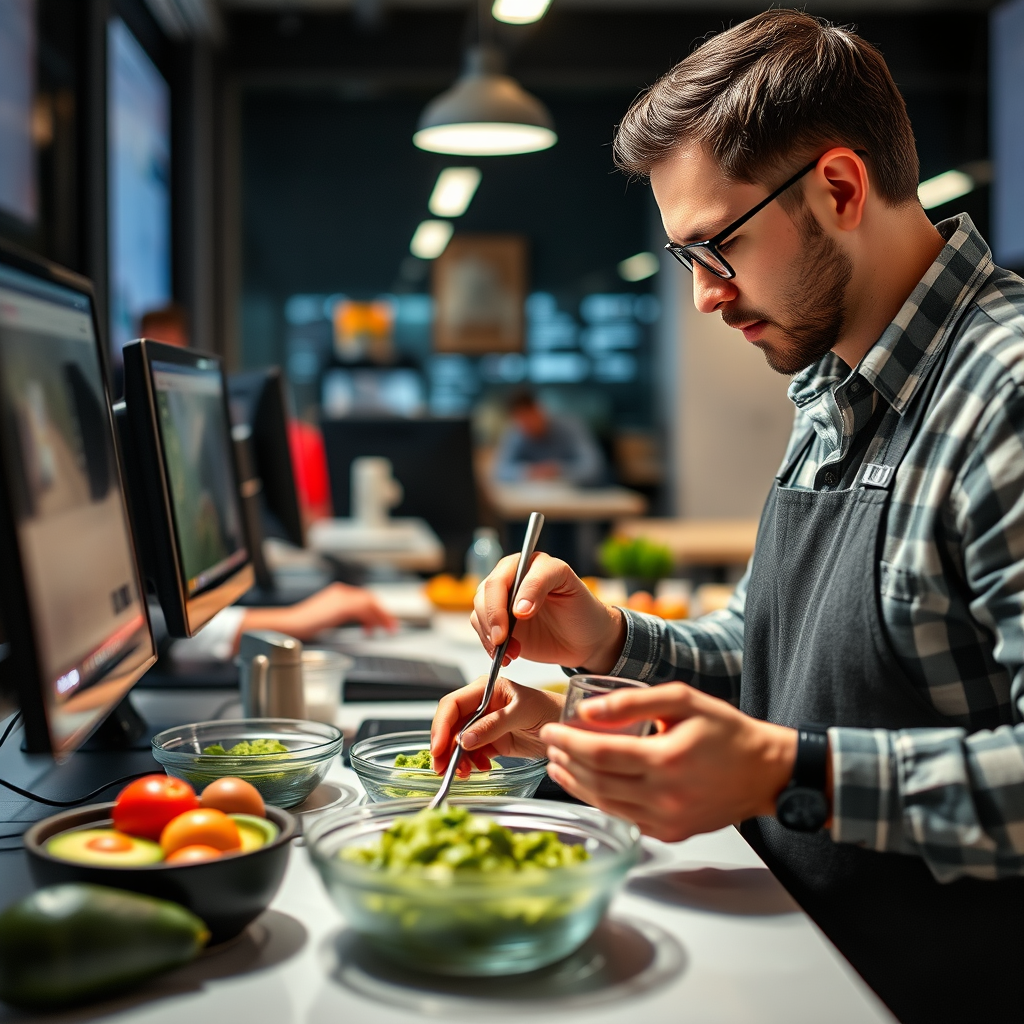 Preparation - guacamole recipe with mayonnaise
