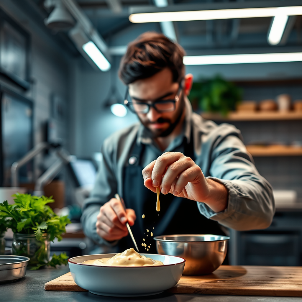 Preparation - aioli recipe with mayonnaise