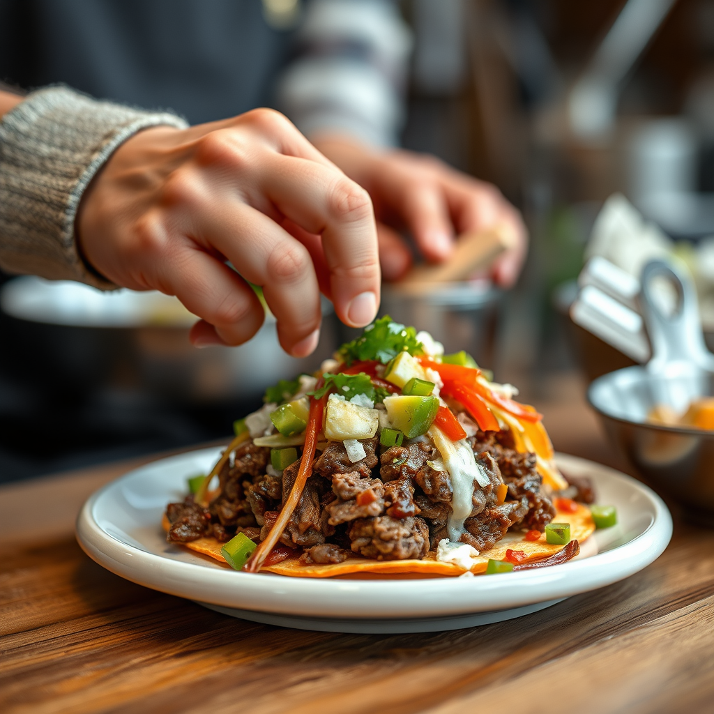Preparation Steps - ground beef nachos recipe