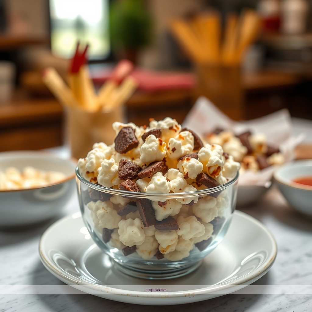 Recipe - popcorn and chocolate recipe