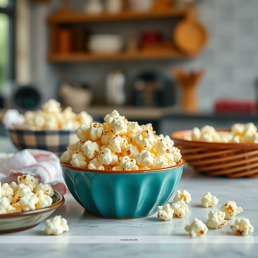 Recipe - recipe for popcorn with white chocolate