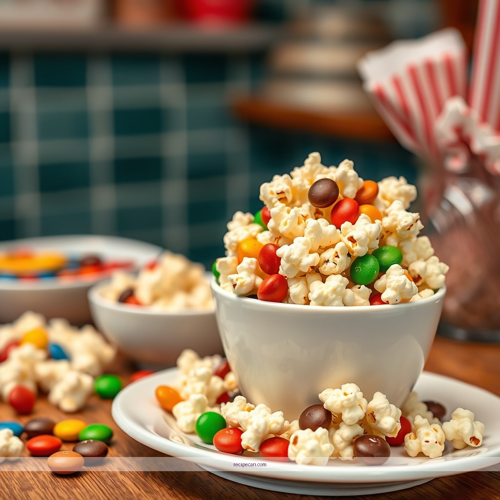 Recipe - popcorn and m&ms recipe