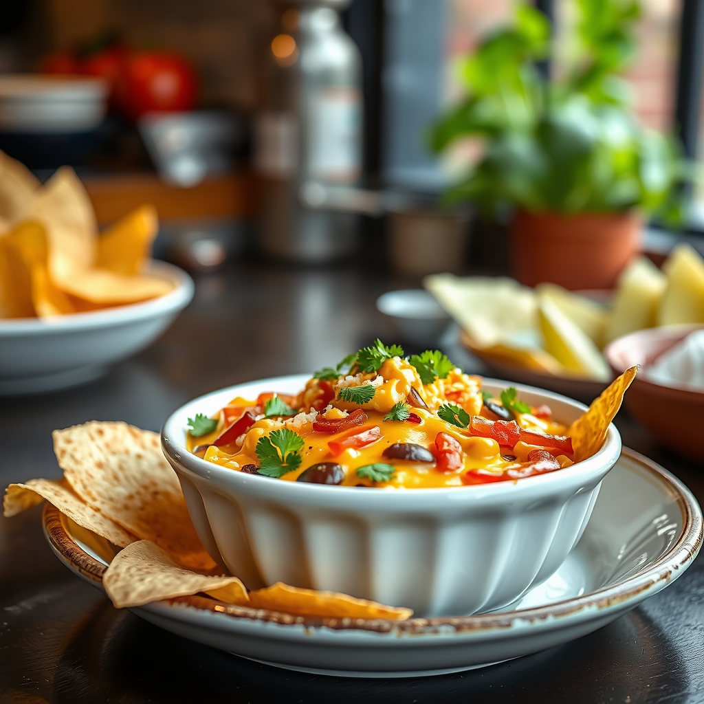 Recipe - cheesy nacho dip recipe