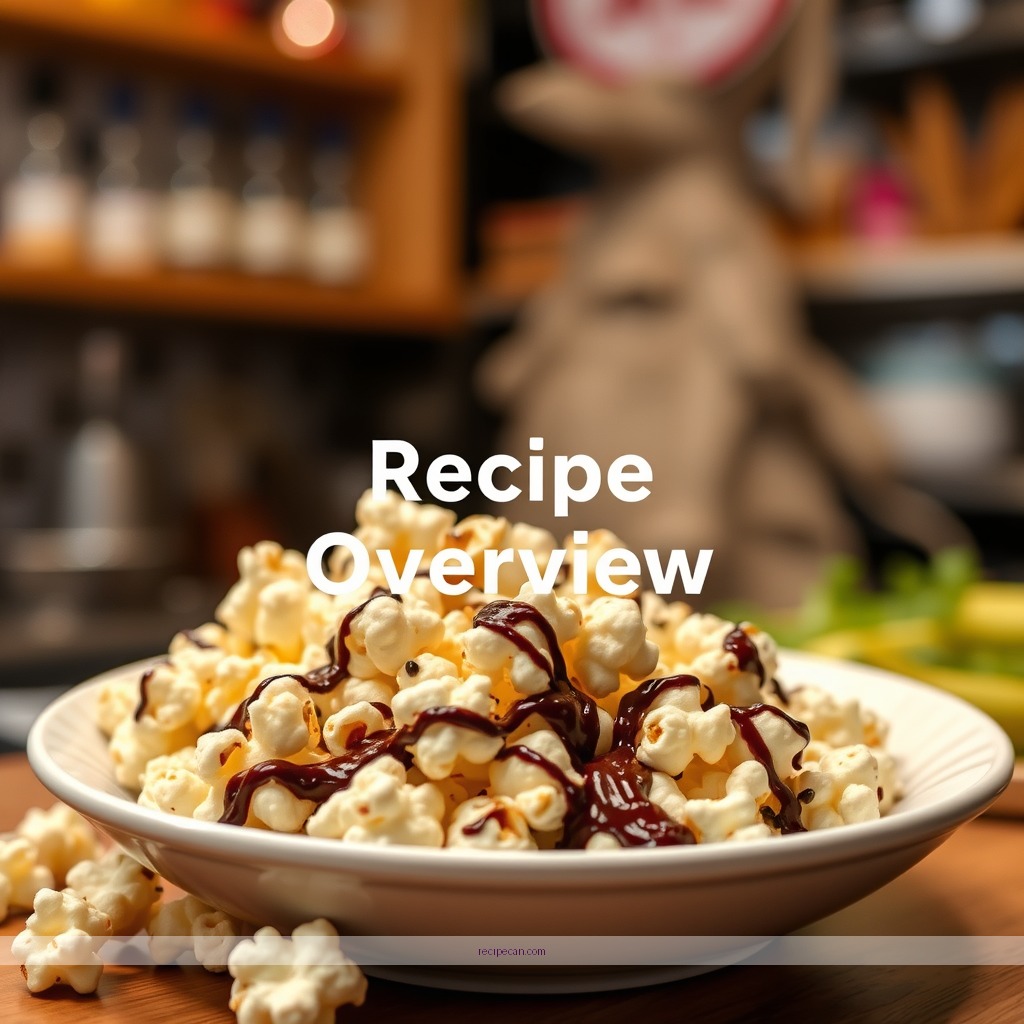 Recipe - recipe for popcorn with chocolate drizzle