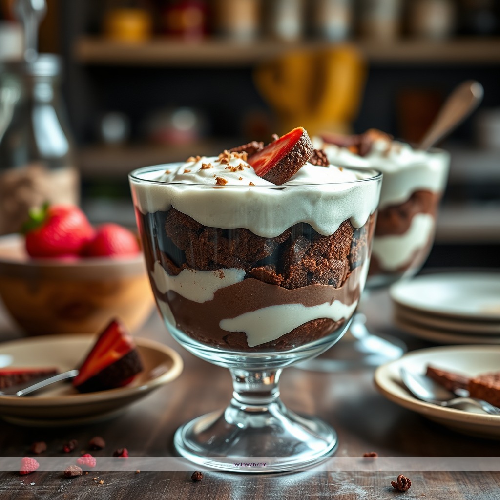 Recipe - chocolate brownie trifle dessert recipes