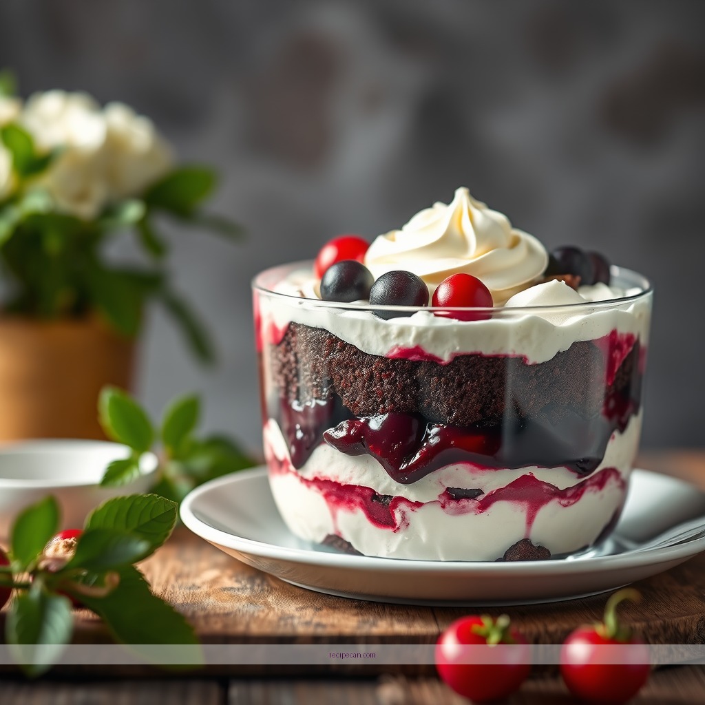 Recipe - black forest cake trifle recipe