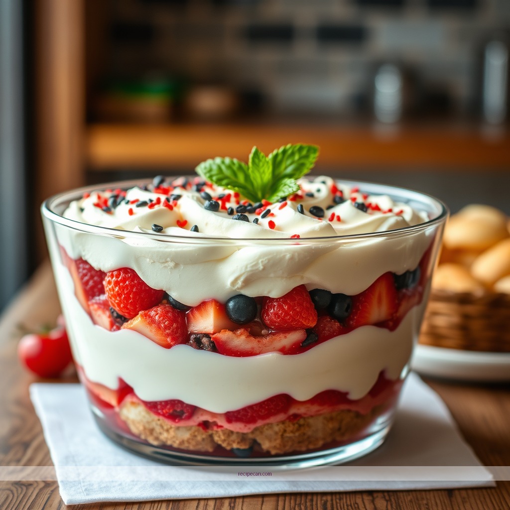 Recipe - recipe red white and blue trifle dessert