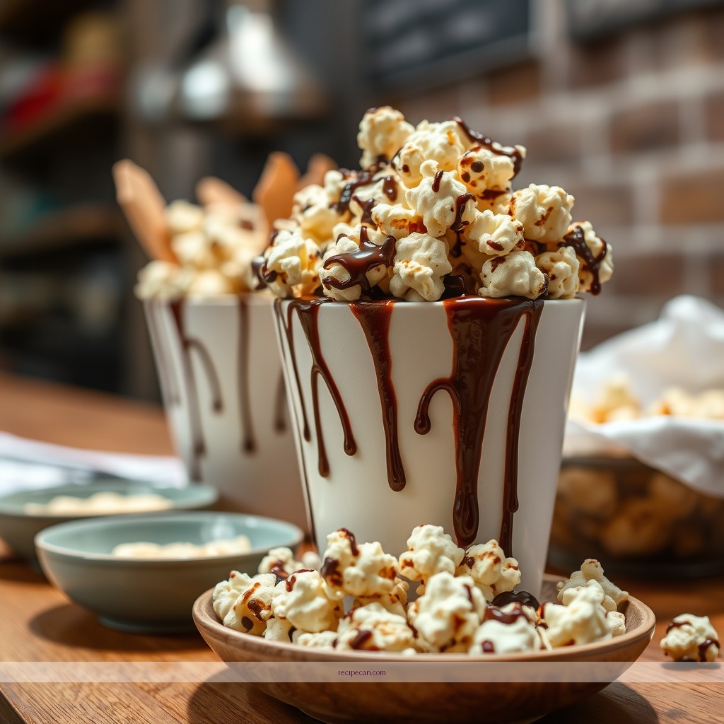 Recipe - chocolate drizzle popcorn recipe