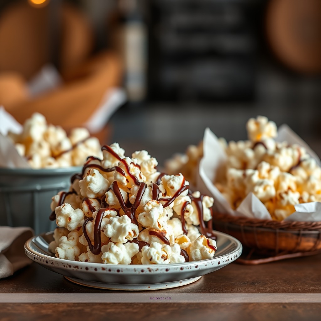 Recipe - chocolate drizzled popcorn recipe