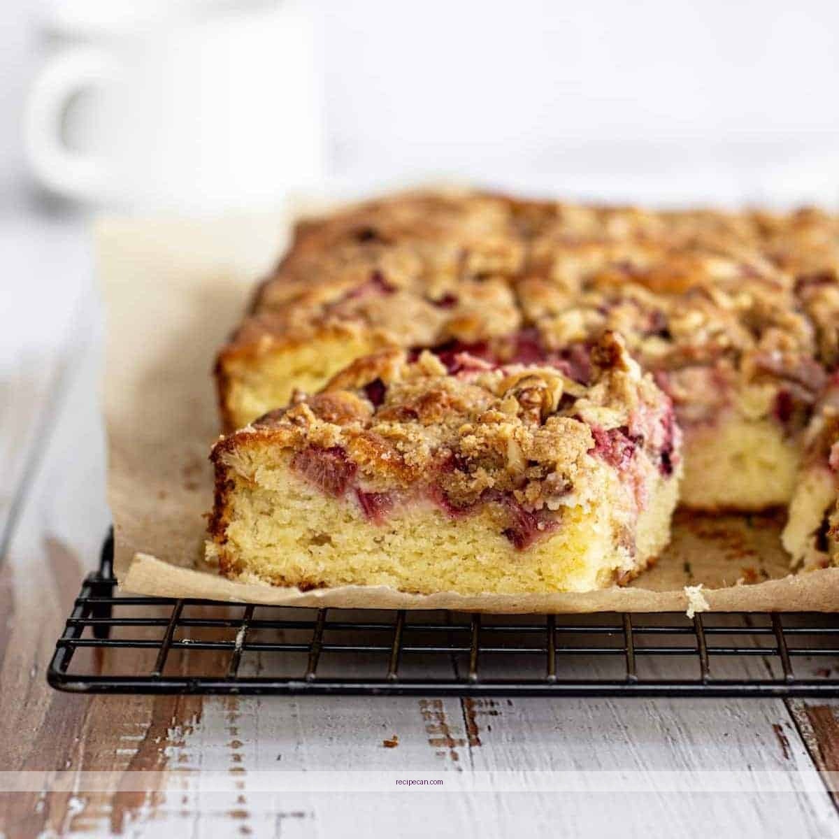 Rhubarb Coffee Cake Baking Time Clock Delicious Rhubarb Coffee Cake - recipes for rhubarb coffee cake