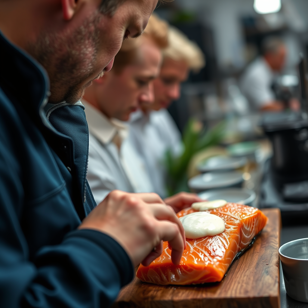 Salmon - salmon with mayonnaise recipe