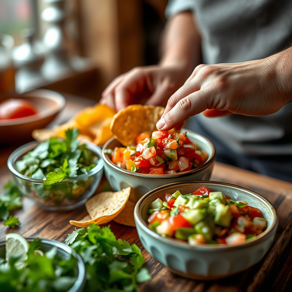 Salsa and Guacamole - nachos recipe