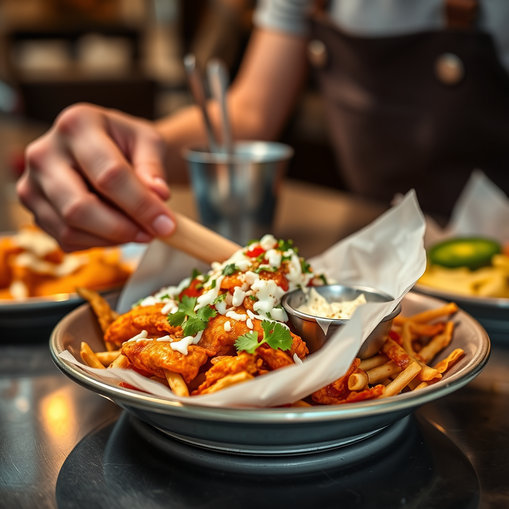 Serve - buffalo chicken nachos recipe