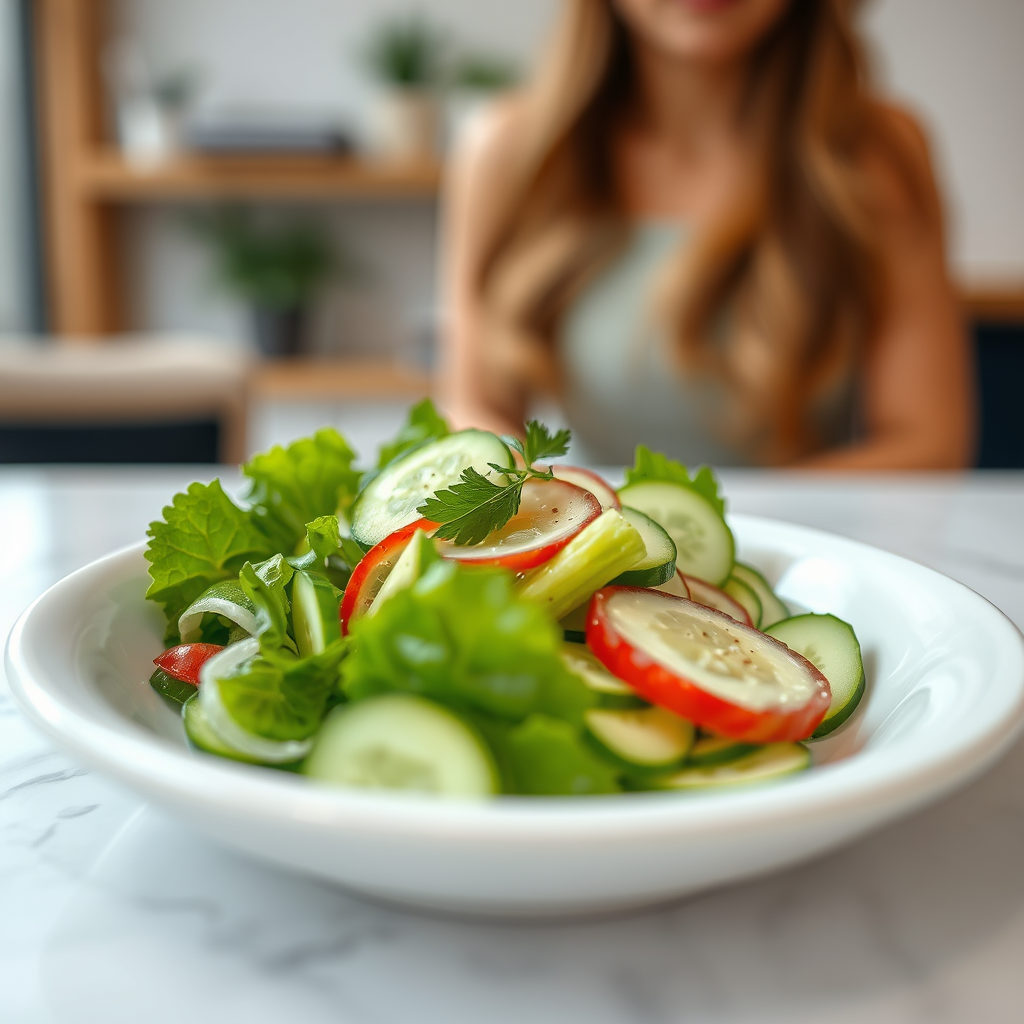 Serving Suggestions - recipe for cucumber salad with mayonnaise