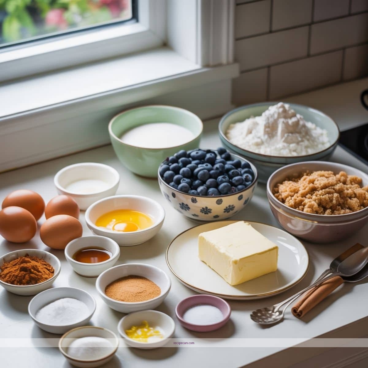 Sour Cream Coffee Cake Ingredients Baking Bowl - best sour cream coffee cake recipe