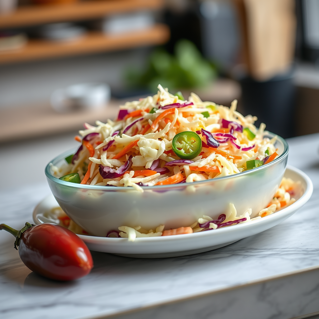 Spicy Jalapeño Coleslaw - coleslaw recipes without mayonnaise