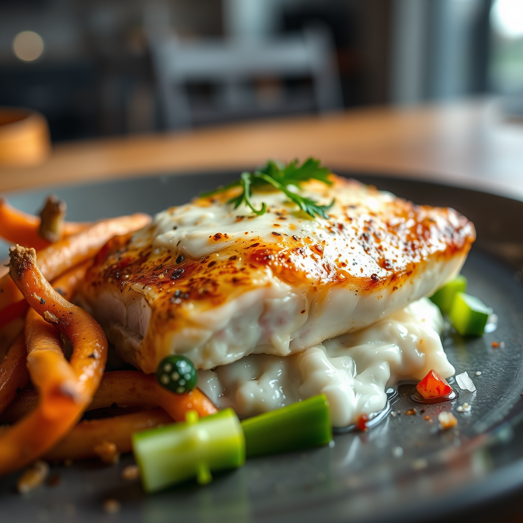 Spicy Mayo Baked Halibut - halibut mayonnaise recipes baked