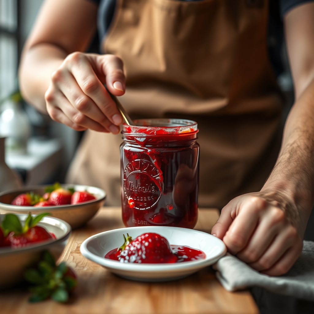 Step-by-Step Protocol - reduced sugar strawberry jam recipe