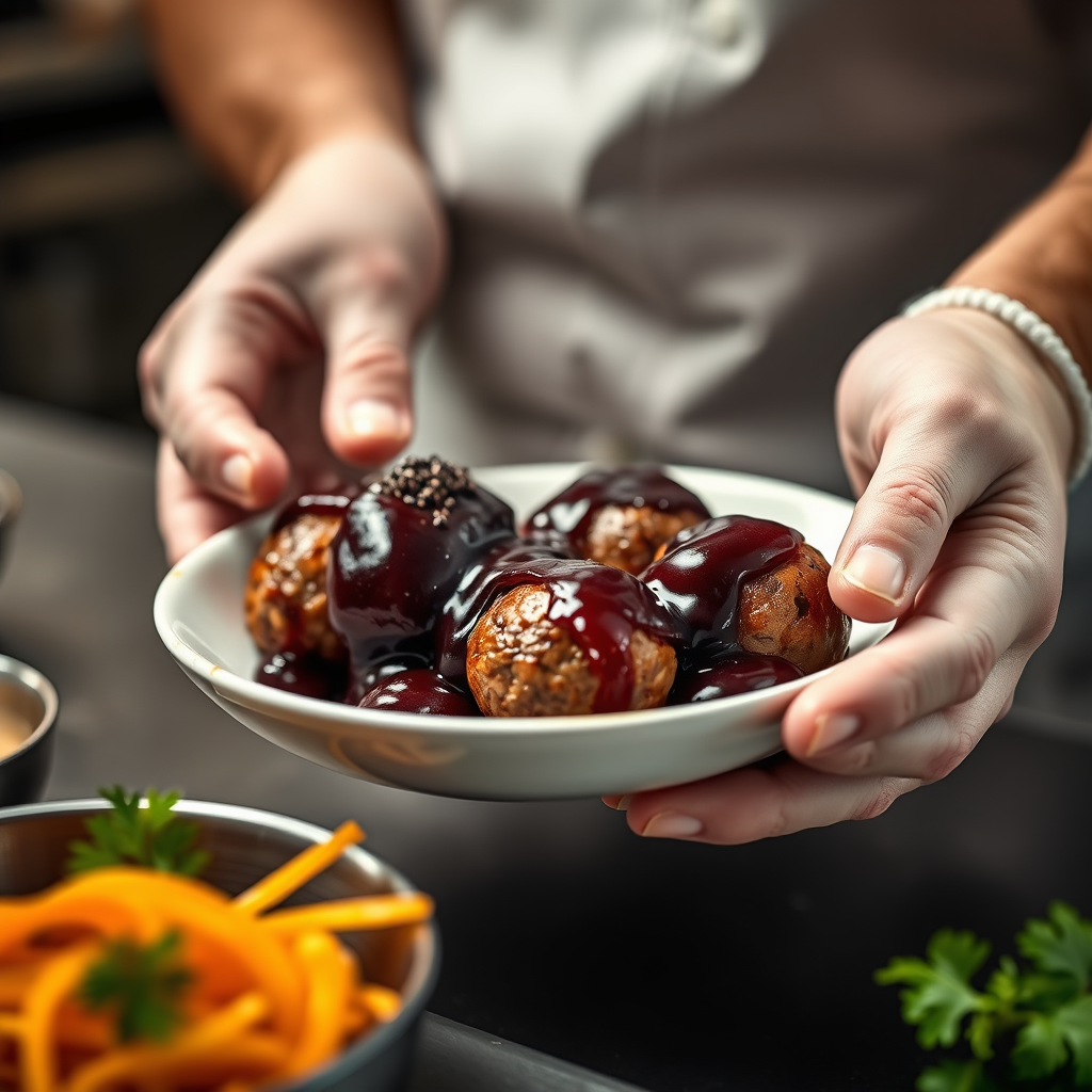 Step-by-Step Protocol - recipe for meatballs with grape jelly