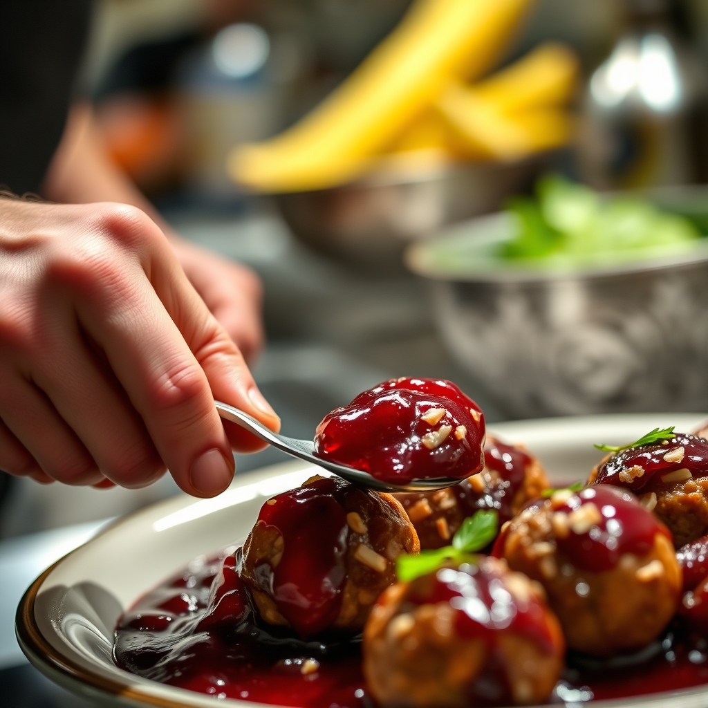 Step-by-Step Protocol - recipe for meatballs made with grape jelly