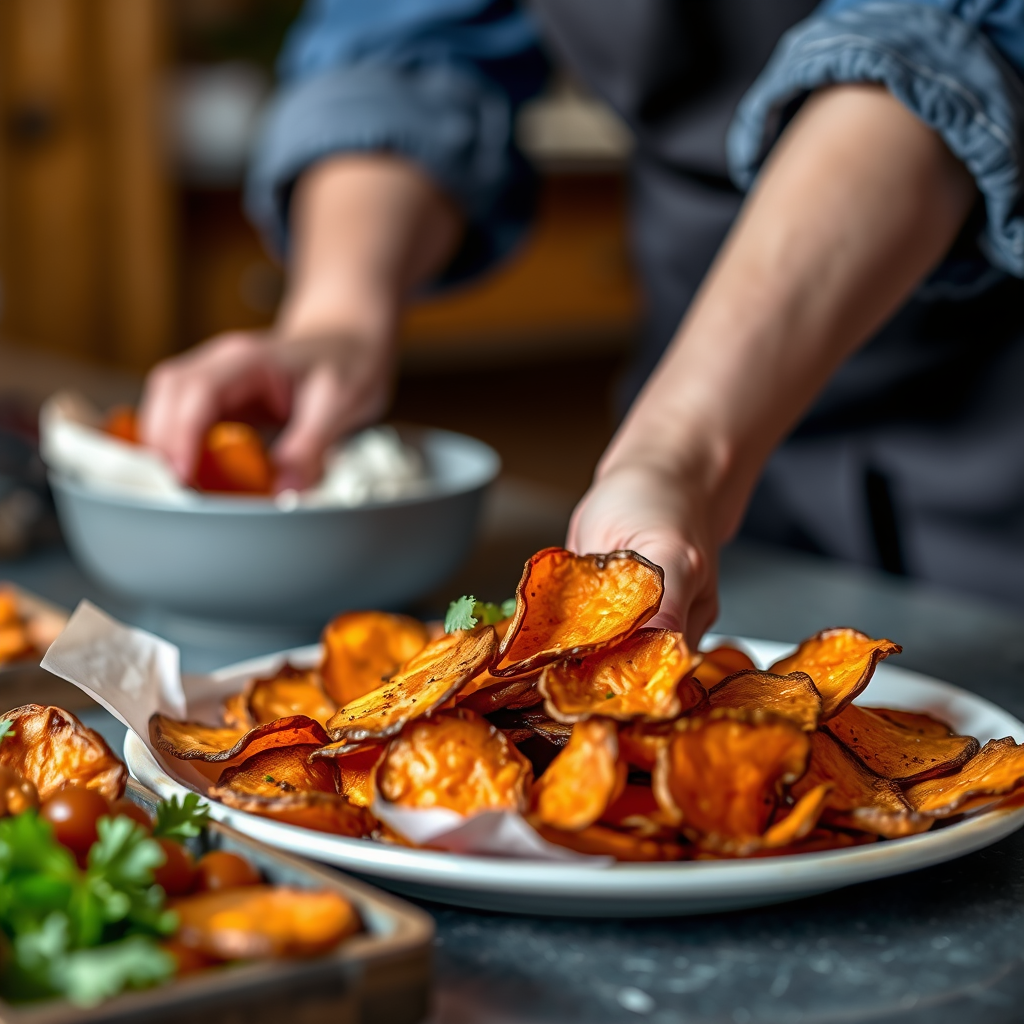 Sweet Potato Chips - sweet potato nachos recipe