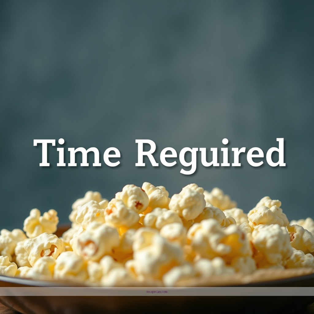 Time Required - recipe for popcorn and white chocolate