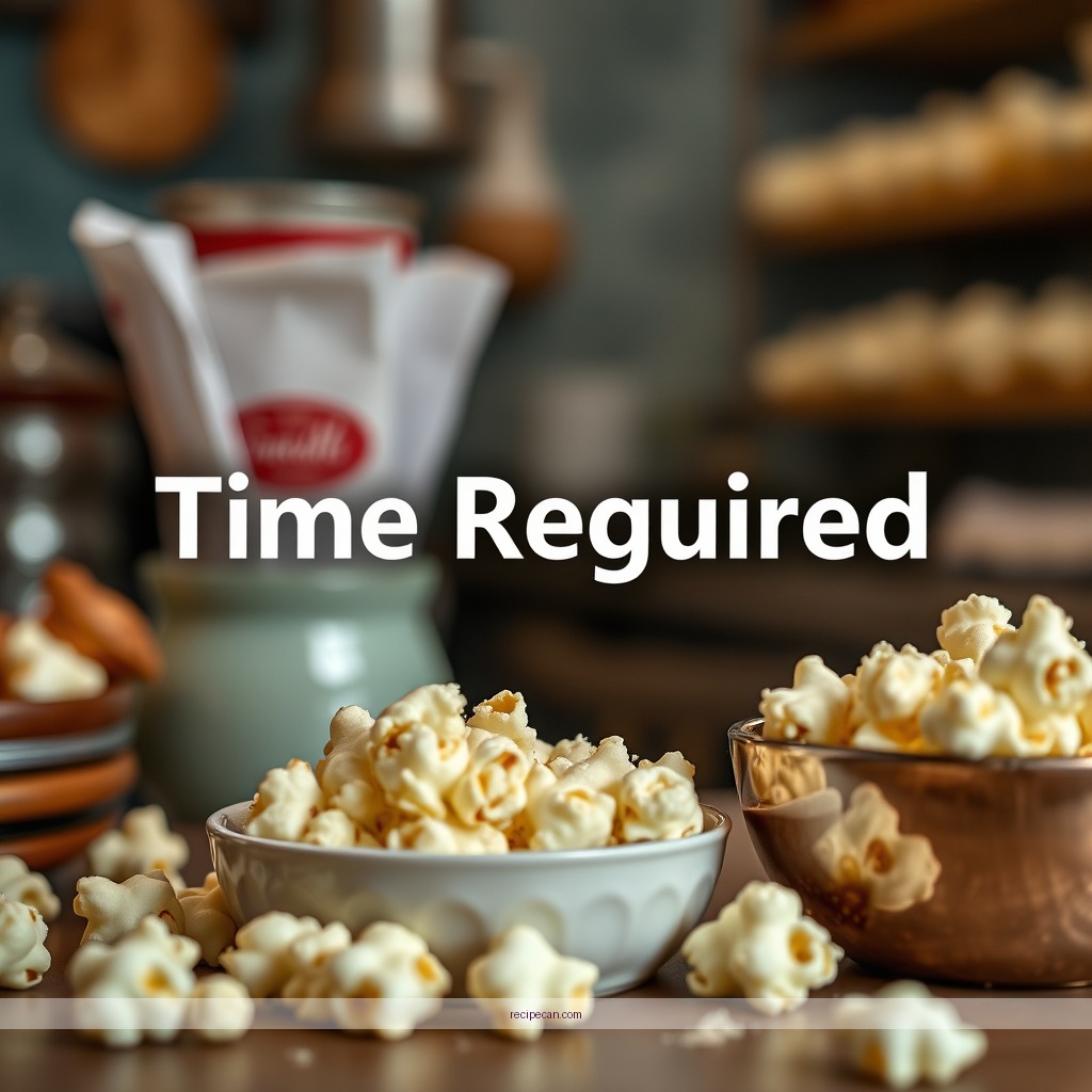 Time Required - popcorn and white chocolate recipe