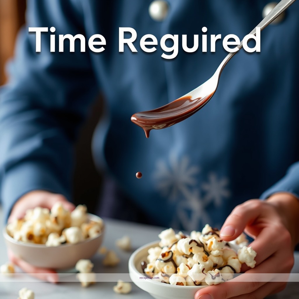 Time Required - chocolate popcorn drizzle recipe